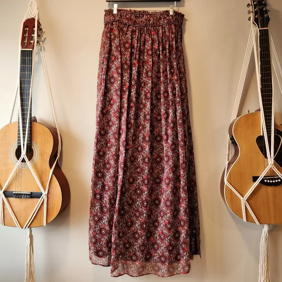 cinq a sept Silk Boho Strapless Maxi Tassel Dress - Picture 2 of 7